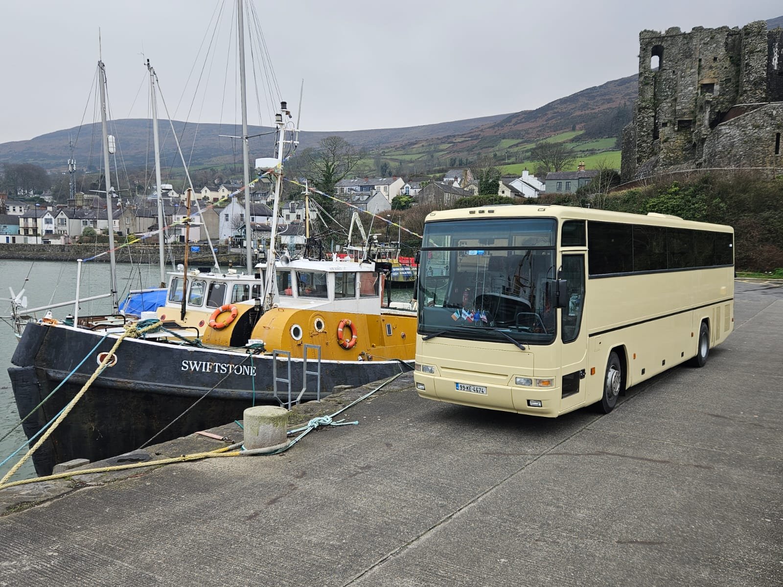 Coach at Carlingford harbour