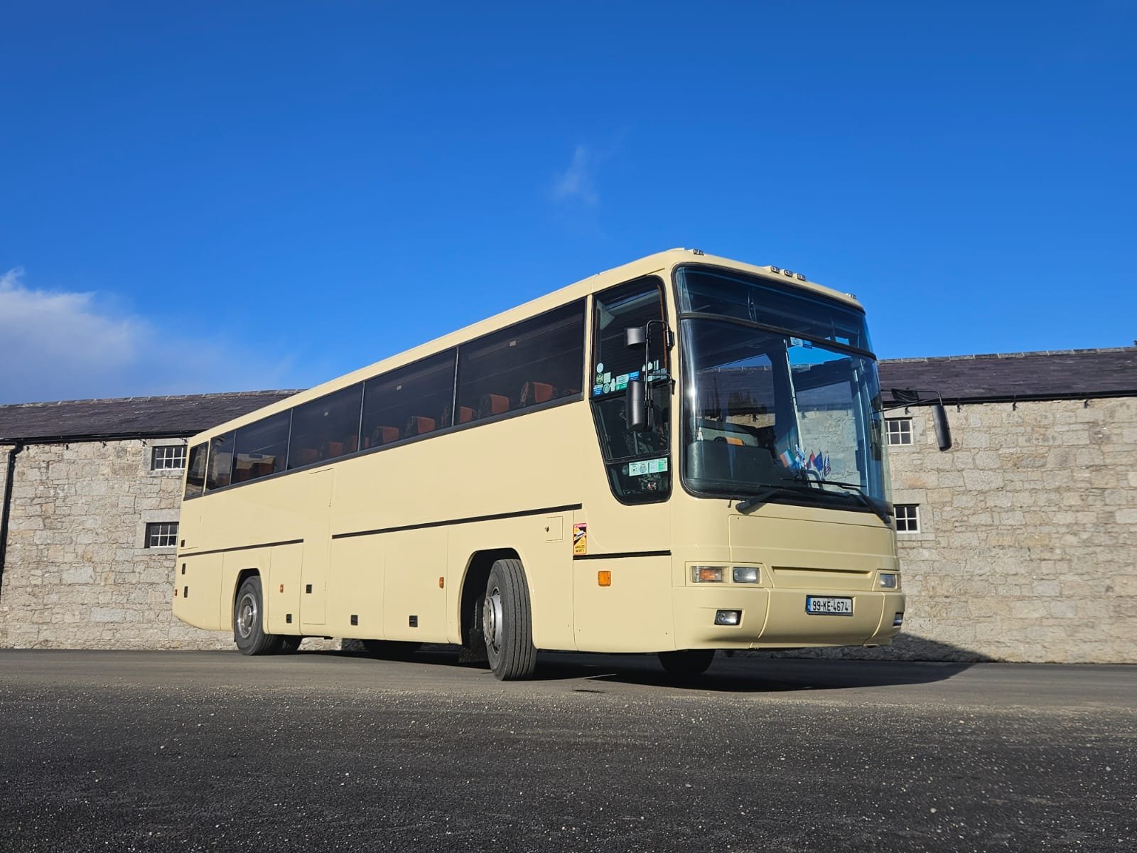 Paynes large Volvo coach full side profile