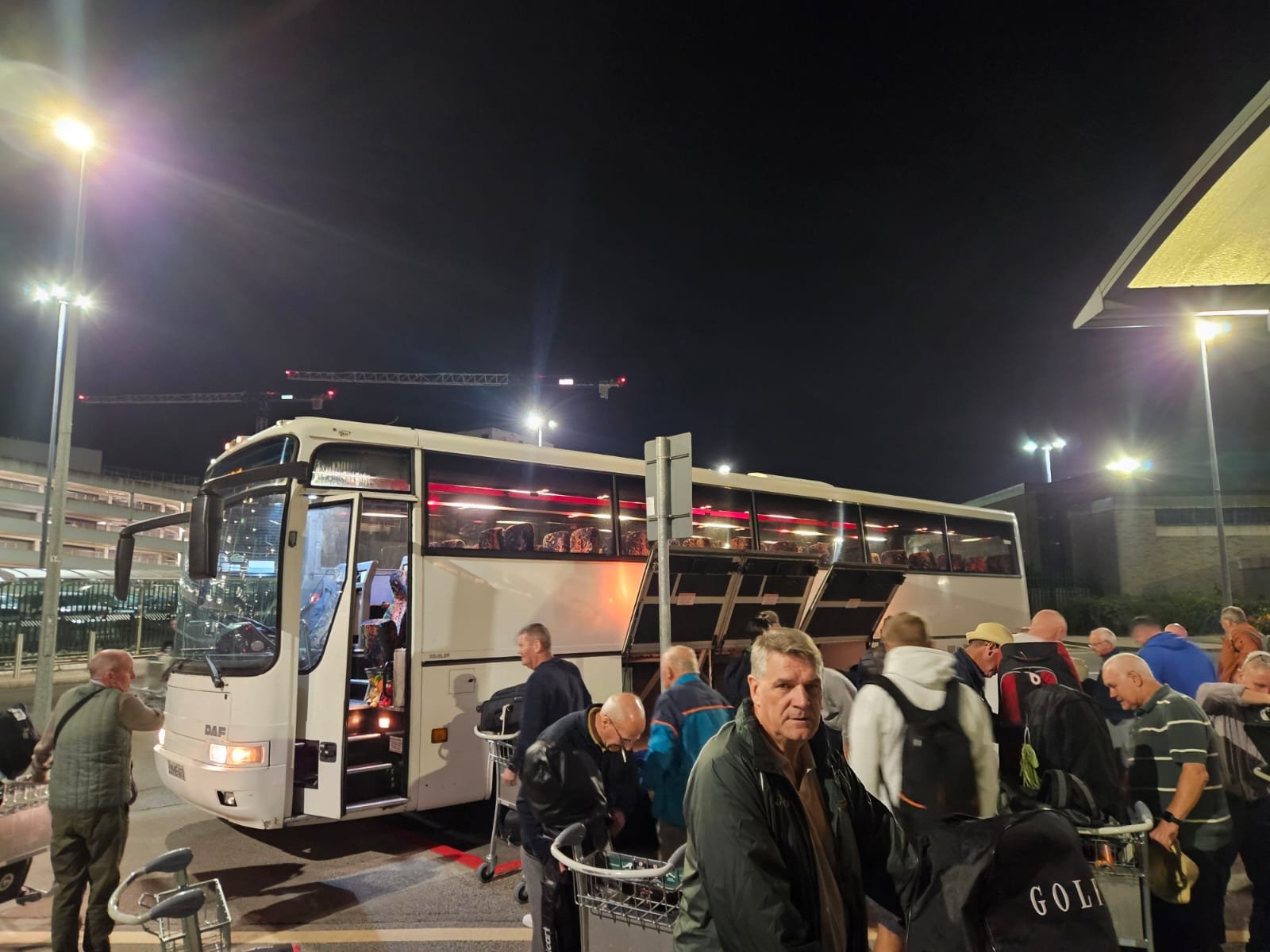 Paynes coach at Dublin airport with a golf group