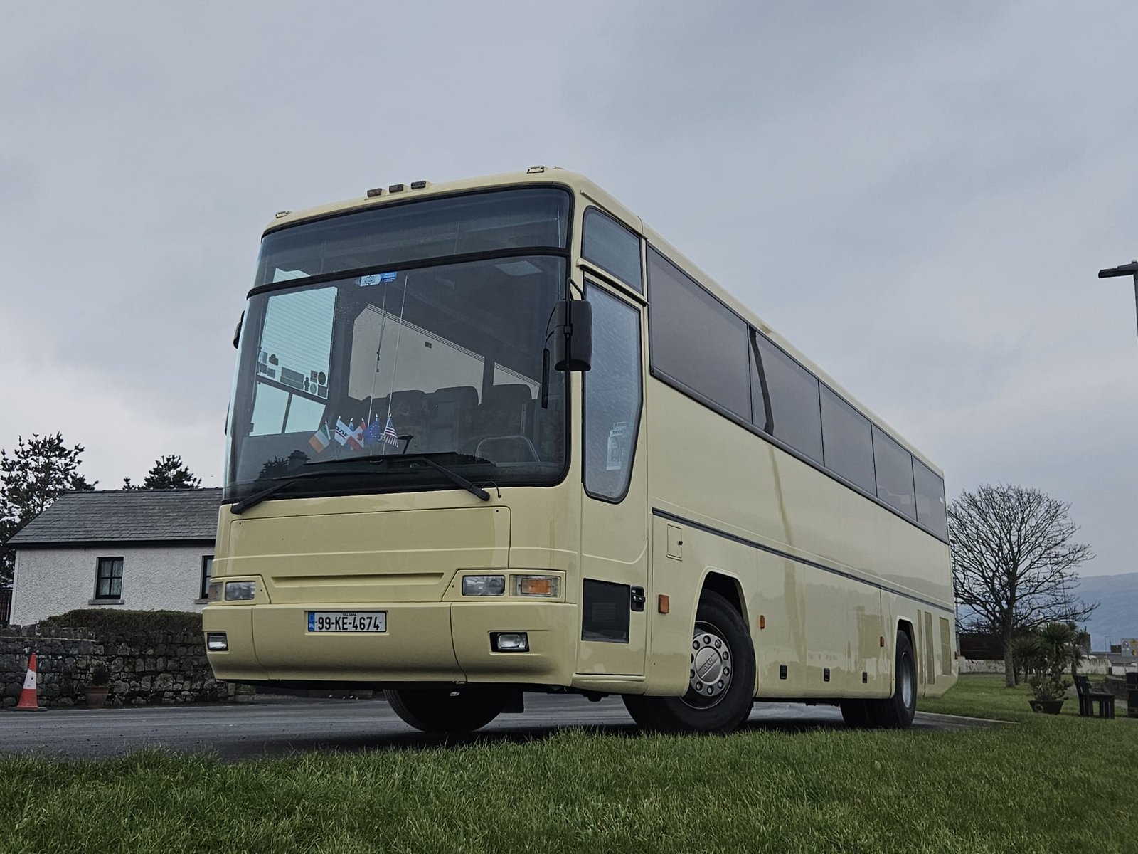 Mercedes front view countryside